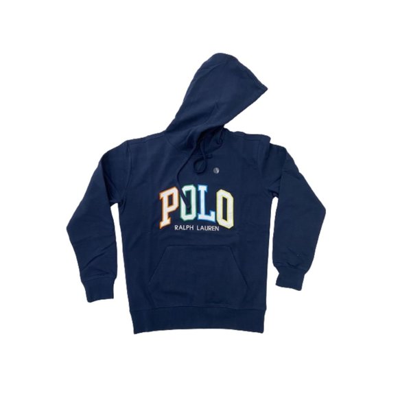NWT Polo Ralph Lauren Men's Logo Graphic Fleece Hoodie Color Navy Size S - XL - Picture 3 of 6
